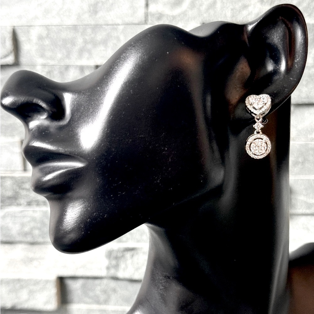 Bleeding Heart Crystal Drop Earrings